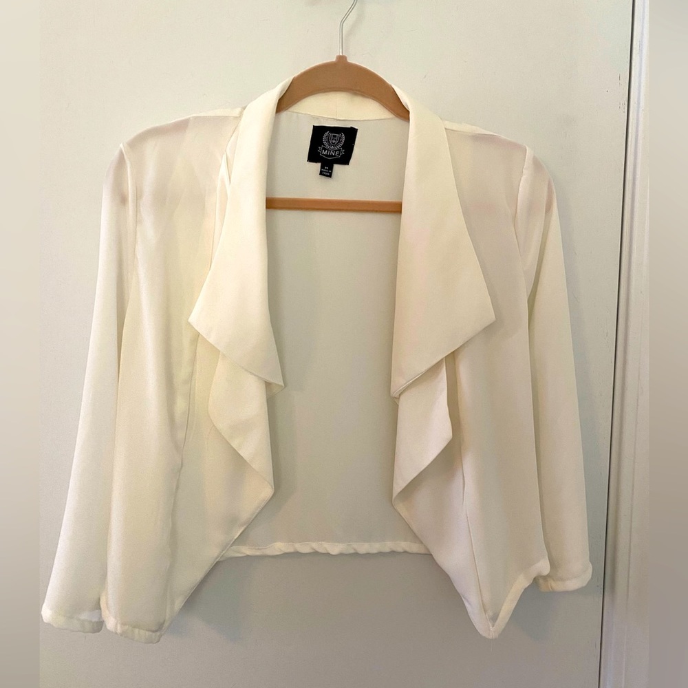 MINE sheer jacket/cover up. Sz M.